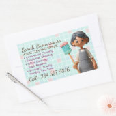 マンガ清掃清掃清掃清掃清掃清掃清掃清掃清掃清掃清掃清掃員女性洗浄風呂 長方形シール (封筒)