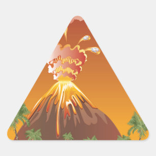 マンガ火山噴火2 三角形シール