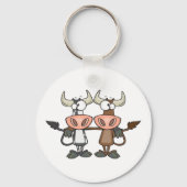 マンガ牛2頭 キーホルダー (裏面)