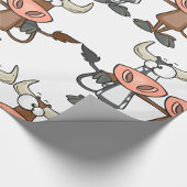 マンガ牛2頭 ラッピングペーパー