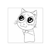 マンガ猫のスタンプ ラバースタンプ (インプリント)