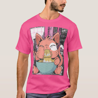マンガ猫ラーメン猫好き866 Tシャツ