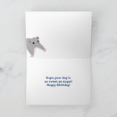 マンガ砂糖滑空機イラストレーションカスタム誕生日 カード (内部)