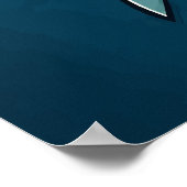 マンガ素晴らしーの白いサメ – 海プレデターアート ポスター (角)