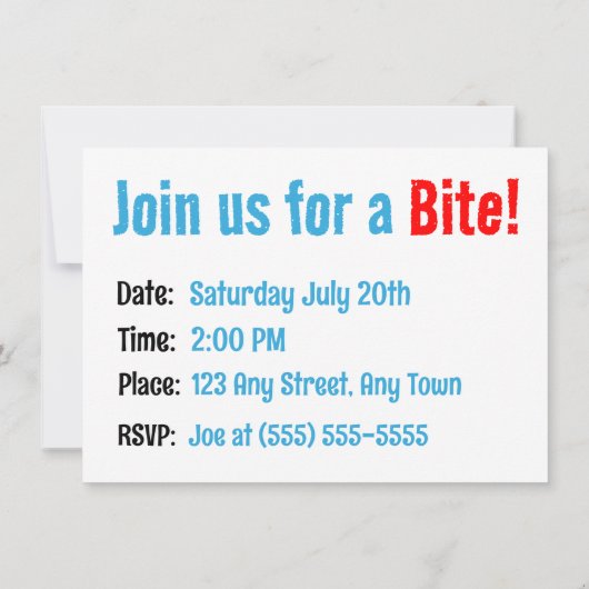 マンガ素晴らしーの白ザメ 招待状 (裏面)