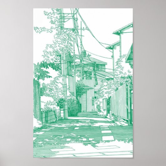 マンガ背景01 ポスター (正面)