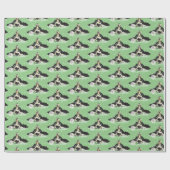 マンガ英語コッカースパニエル犬ラッピング紙 ラッピングペーパー (フラット)