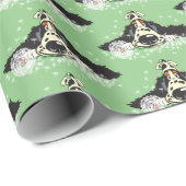 マンガ英語コッカースパニエル犬ラッピング紙 ラッピングペーパー (ロールコーナー)