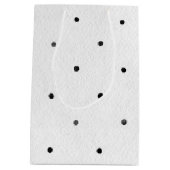 マンガ誕生日ガールとヘッドフォン ミディアムペーパーバッグ (裏面)