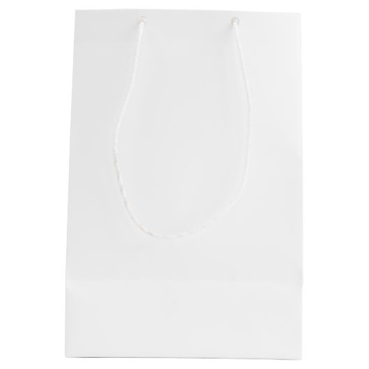 マンガ誕生日ガールとヘッドフォン ミディアムペーパーバッグ (裏面)