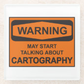 マンガ警告グラフィーについて話し始めるかもしれない ガラスコースター (正面)