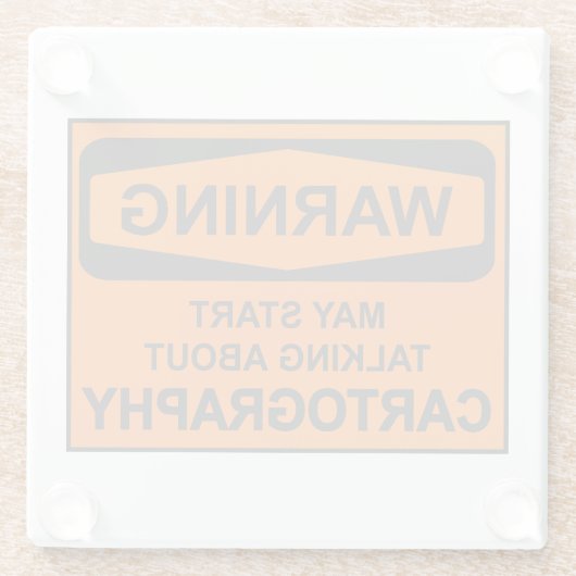 マンガ警告グラフィーについて話し始めるかもしれない ガラスコースター (裏面)