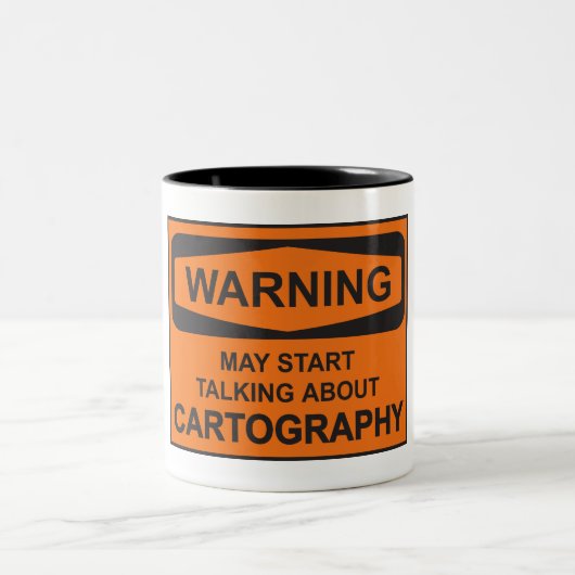 マンガ警告グラフィーについて話し始めるかもしれない ツートーンマグカップ (中央)