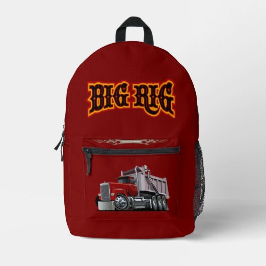 マンガ車 プリントバックパック (正面)