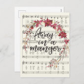 マンガ遠くにーのクリスマスリース賛美歌で シーズンポストカード (正面/裏面)