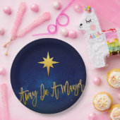 マンガ遠くにーのダークブルーのフェスティバル星空の夜に ペーパープレート (パーティー)