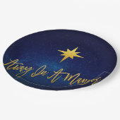 マンガ遠くにーのダークブルーのフェスティバル星空の夜に ペーパープレート (アングル)