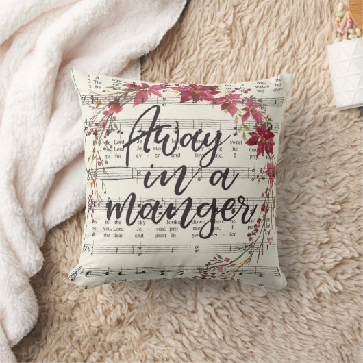 マンガ遠くにーヴィンテージ賛美歌クリスマスリースで クッション (ブランケット)