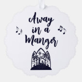 マンガ遠くにー・クリスマス・ミニマルタイポグラフィで オーナメントカード (裏面)