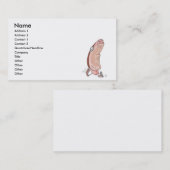 マンガ間抜けーのキャラクターのホットドッグ 名刺 (正面/裏面)