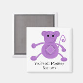 マンガ間抜けー・パープル・モンキー マグネット (正面/裏面)