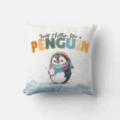 マンガ風のスタイルペンギンのようなチリン クッション (正面)