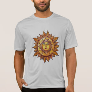 マンガ風のリアルな太陽 – 活発な太陽イラストレーション Tシャツ