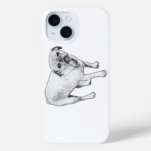 マンガ風ドット犬アートケース Bright Phone Style Case-Mate iPhoneケース (裏面)