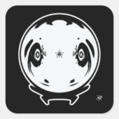 マンガ風変わりキッドthing 2.1平方ステッカー スクエアシール (正面)