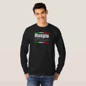 マンガ食べー食品スイタリアンラングおもしろい諺イタリア Tシャツ (正面フル)