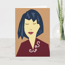 マンガ髪誕生日ガール カード