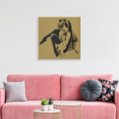 マンガ、ねこ娘、ケモノ、かわいい、ロリ キャンバスプリント (インサイチュ (リビング))