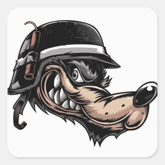 マンガ・ウルフ スクエアシール (正面)