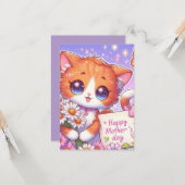 マンガ・オレンジ・キットンお母さんの日 カード (正面/裏面インサイチュ)