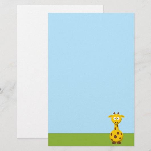 マンガ・キリン 便箋 (正面/裏面)