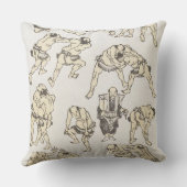 マンガ: ジェスチャーの勉強および格闘の姿勢 クッション (裏面)