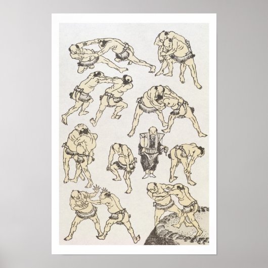 マンガ：ジェスチャーの勉強と格闘の姿勢 ポスター (正面)