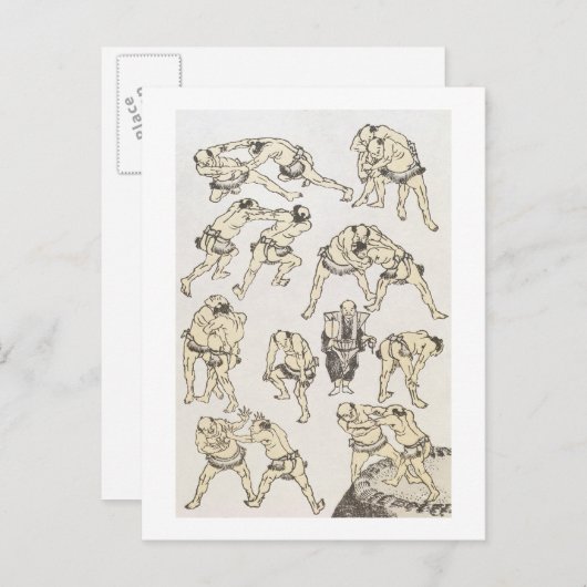 マンガ：ジェスチャーの勉強と格闘の姿勢 ポストカード (正面/裏面)