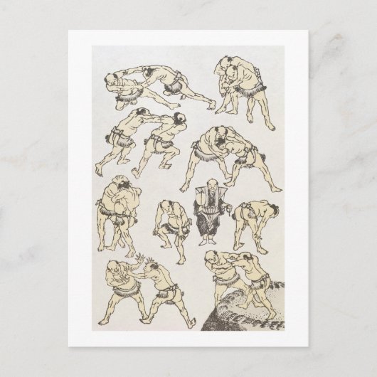 マンガ：ジェスチャーの勉強と格闘の姿勢 ポストカード (正面)