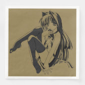 マンガ，ネコキャットガールフューリーかわいいロリ (正面)