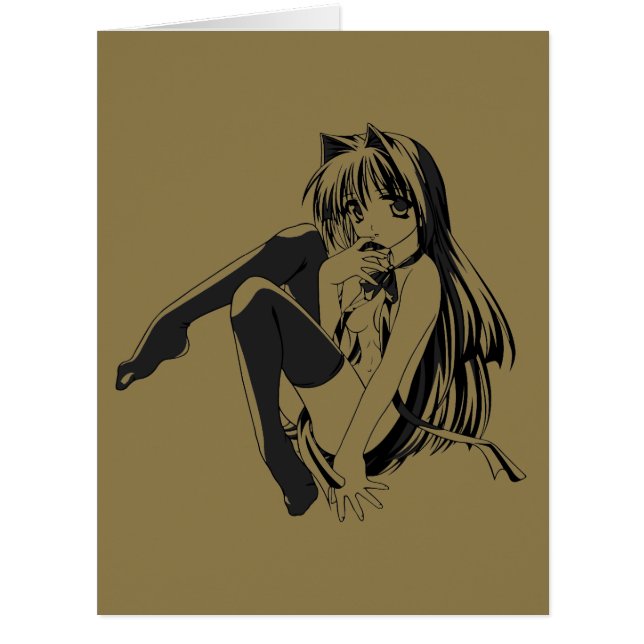 マンガ，ネコキャットガールフューリーかわいいロリ (正面)