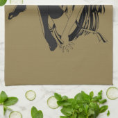 マンガ，ネコキャットガールフューリーかわいいロリ キッチンタオル (折り畳み)