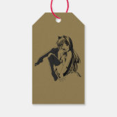 マンガ，ネコキャットガールフューリーかわいいロリ ギフトタグ (裏面)