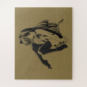 マンガ，ネコキャットガールフューリーかわいいロリ ジグソーパズル (縦)