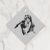 マンガ,ネコキャットガールフューリーかわいいロリ フェイバータグ (裏面)