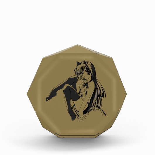 マンガ，ネコキャットガールフューリーかわいいロリ フォトブロック (正面)