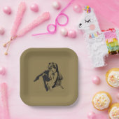 マンガ,ネコキャットガールフューリーかわいいロリ ペーパープレート (パーティー)