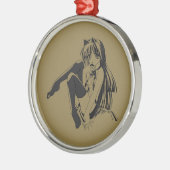 マンガ，ネコキャットガールフューリーかわいいロリ メタルオーナメント (左)