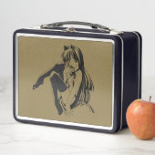 マンガ,ネコキャットガールフューリーかわいいロリ メタルランチボックス (インサイチュ)