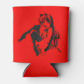 マンガ,ネコキャットガールフューリーかわいいロリ 缶クーラー (正面)